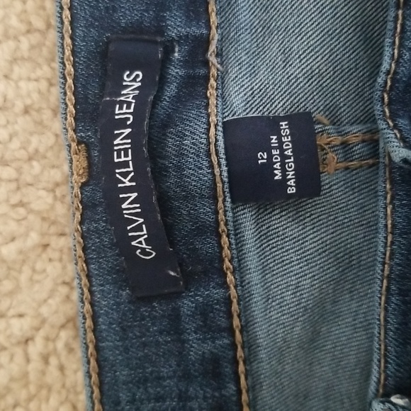 Calvin Klein high rise skinny Jean's medium wash size 12 - Picture 3 of 10